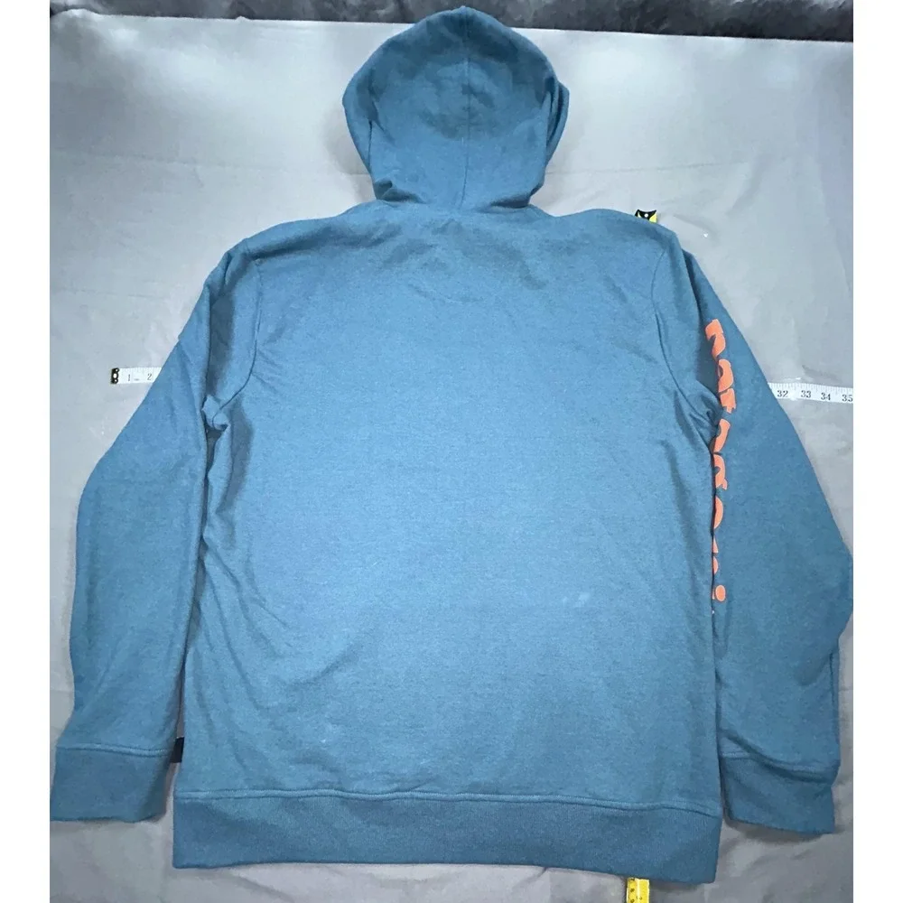 Patagonia Uprisal Hoodie Mens XL Blue Fleece Pullover Sleeve Logo Graphic Print - Picture 5 of 6